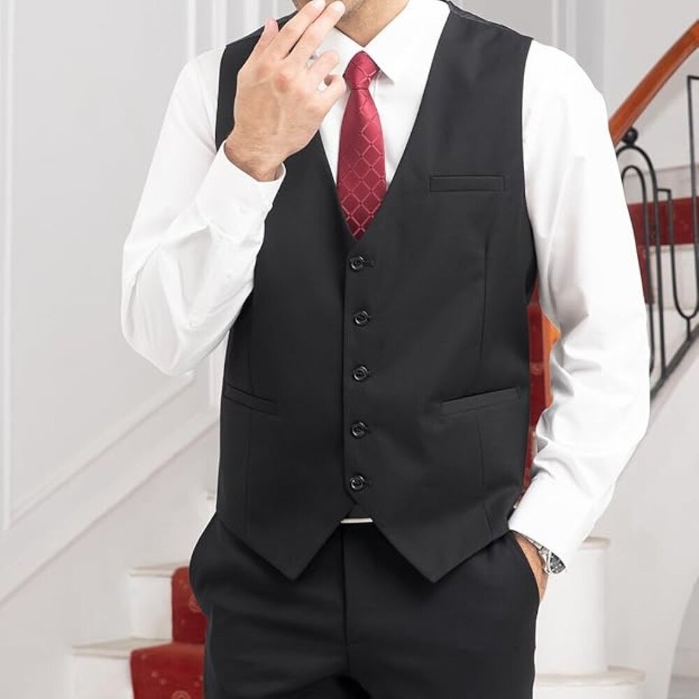 Men's black Suit Vest